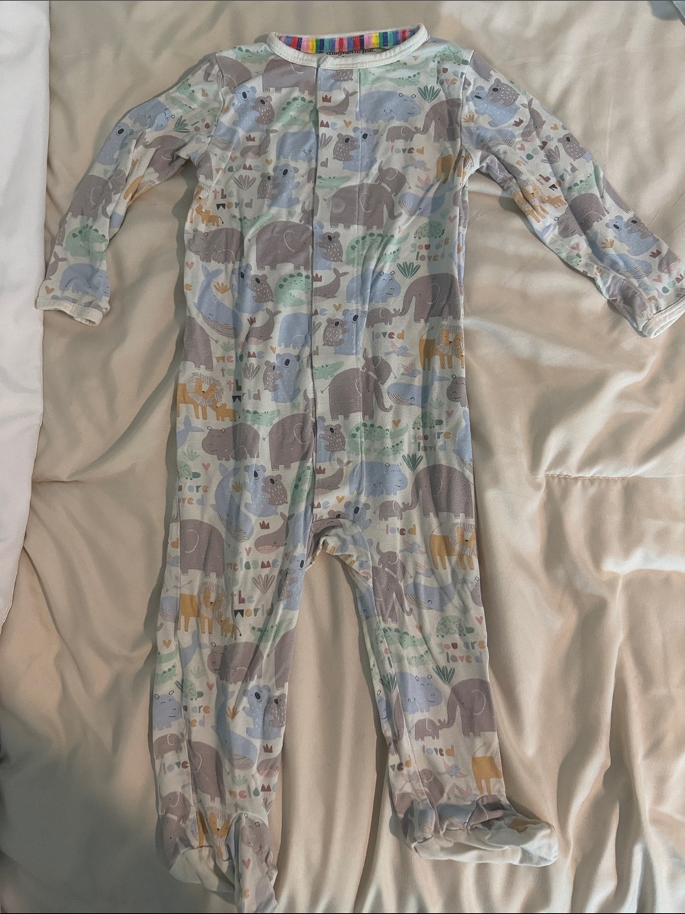 Magnetic Me Pastel Animal Print Footed One-Piece